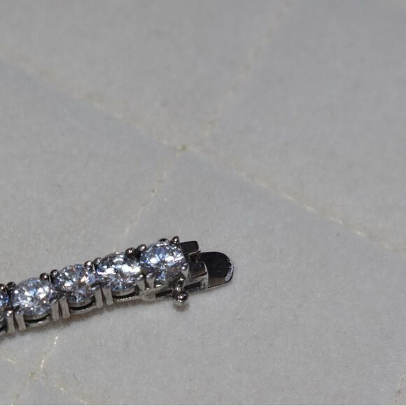Sterling Silver Tennis Bracelet - Picture 5 of 9
